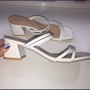 White Strappy Heels